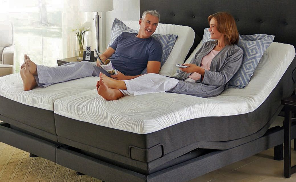 single adjustable bed with mattress