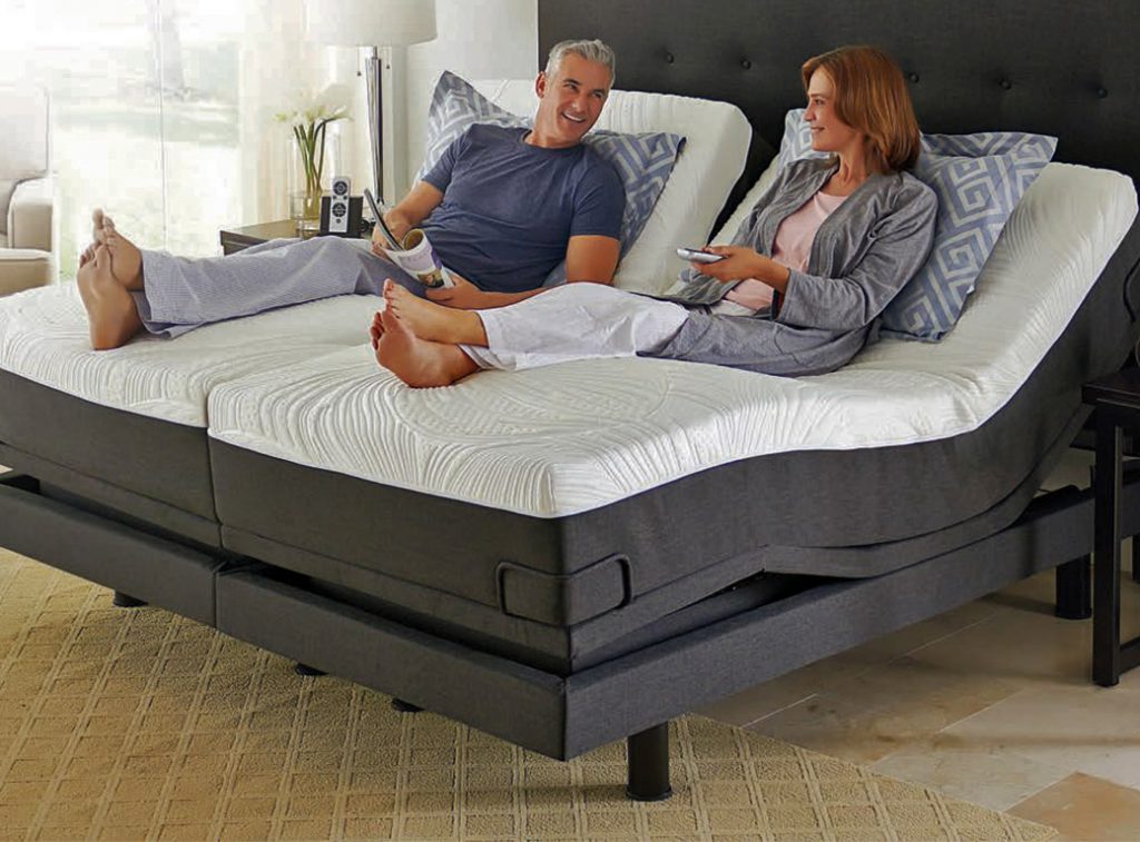 adjustable bed with mattress and massage