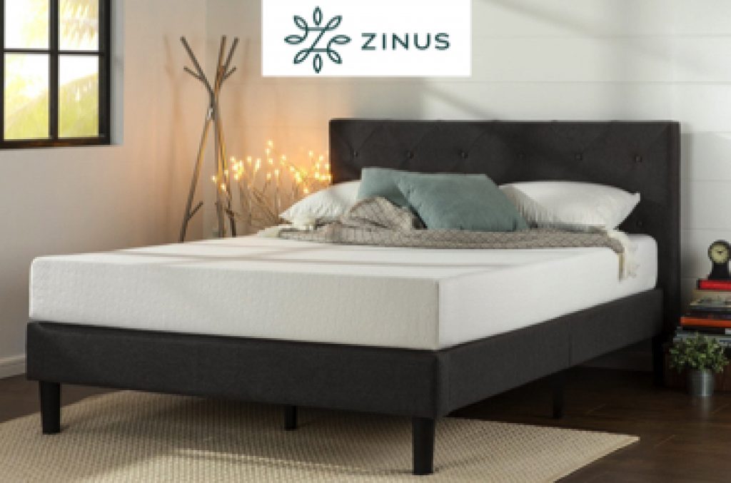 Zinus Diamond Stitched with Wooden Slat Support